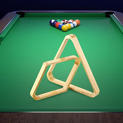 2Pcs Billiard Ball Rack Set, Eight Ball Triangle Rack, Diamond,Ball Racks for Table-Brown - color: Brown