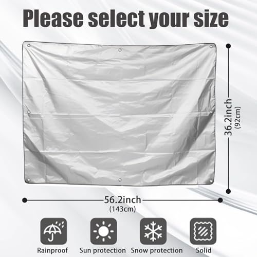 Jumbo Machine Cover - Breathable, Rust Preventing, Water & Dust Proof, Tear Resistant Silver (Silver+Black, 57.87*38.58) - size: 57.87*38.58