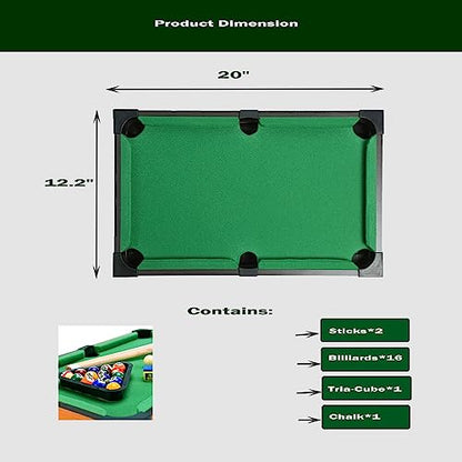 Mini Pool Table for Kids Small Billiards Game Table Top Pool Table Toy for Cat Gift for Kids Cat Pool Table Toy - style: P-20"
