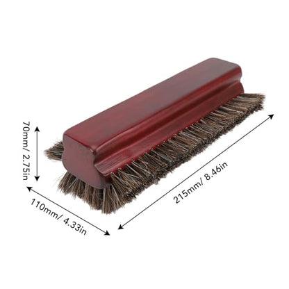 Pool Table Brush, 3-Sided Horse Hair Billiards Brush Cleaner for Felt Tables Corner Edges Burgundy Cleaning Kit Billiard Accessories Bumper Equipment