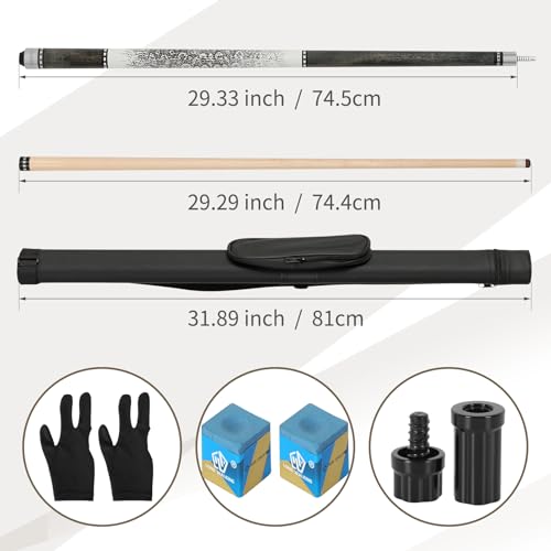 GARSEN Pool Cue Stick 58 inch 18 oz 19 oz 20 oz 21 oz Billiard House Bar Pool Stick - color: Maple Grey
