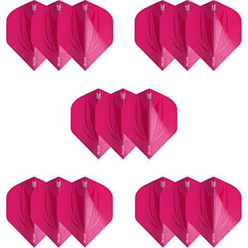 Target Darts 5 x Sets of ID Pro. Ultra Dart Flights - 15 Dart Flights in Total - No. 2/ No. 6 Flight Designs Sizes in 11 Colours - color: Pink, size: No.2
