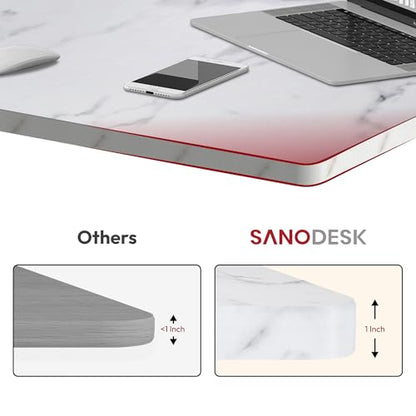 SANODESK Universal Tabletop 48"x24"x1" Thickness One-Piece Table Top Rectangular Particle Board for Standing Desk and Home Office Countertop DIY,Marble Grey Desk Top - color: Marble Grey, size: 48*24*1 Inch