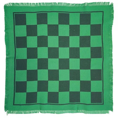 Giant Checkers Board Game Set,Jumbo Toe Game,3 in 1 Game Mat for Kids,Adults,Indoor Outdoor Yard Game Classic, Green