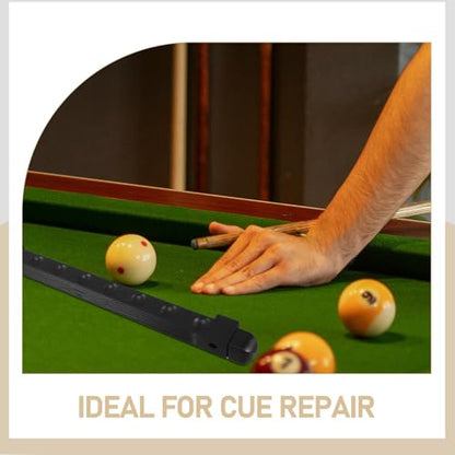 Cabilock Wood Billiard Cue Rack 8-hole Solid Wood Wall-mounted Pool Cue Holder with Bridge Stick Organizer for Home and Game Room