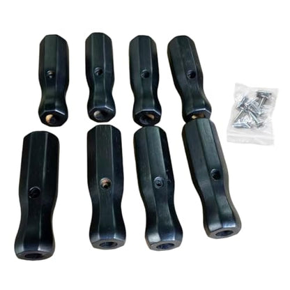 Table Soccer Handle, 8Pcs Wood Soccer Handle Grip Foosball Table Top Game Replacement Handle Part Foosball Accessories - color: black