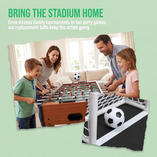 Veemoon 10pcs Table Foosball Replacement Ball, 22mm Mini Plastic Soccer White Miniature Soccer Ball Tabletop Foosball Accessories for Recreation Room Sport Handcraft Making
