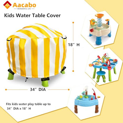 Water Table Cover Spiralin' Seas Waterpark Play Outdoor Sand Water Table Cover 34X34X18 inch-Yellow - color: Yellow