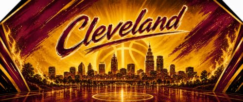 PartyLife 2-Player Basketball Arcade Game w/Optional LED Lights | Electronic Scoring | 5 Balls, 1 Pump, 8 Games | Folding Design | Heavy-Duty Steel Frame - Choose Your Model - color: CLEVELAND, style: w/ LED Lights
