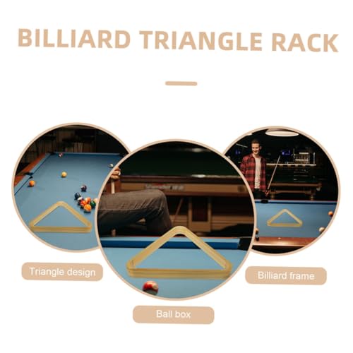 Kisangel 2pcs Solid Wood Pool Triangle Rack Billiard Holder for Accurate Setup and Smooth Essential Pool Table Accessory for Snooker
