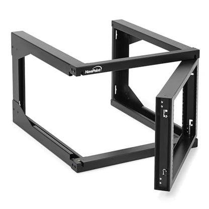 NavePoint 6U Server Rack with Swing Gate - Wall Mount Rack for 19 Inch IT & AV Equipment - 24' Deep, Black - size: 6U - 24in Deep