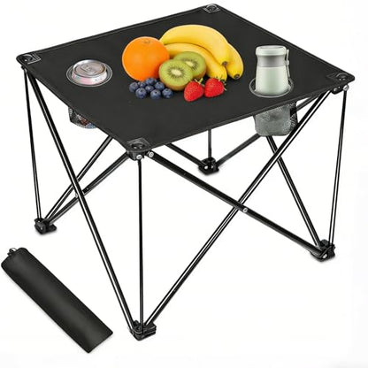 Moclever Foldable Camping Table – Ultralight Portable Table with Cup Holders & Carry Bag, Perfect for Outdoor Adventures, Picnic, Beach, BBQ, Hiking & Home Use