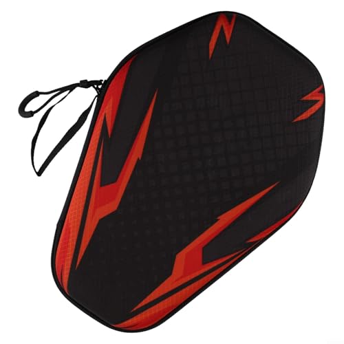 Hard Shell Table Tennis Racket Bag Paddle Case Storage Box with Hand Strap for 2 Paddles or 1 Paddle with 2 Balls(PB005-B model)