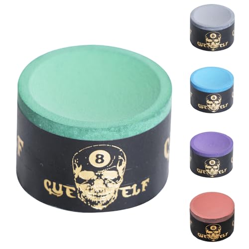 CUEELF Pool Chalk Premium Pool Cue Chalk Billiard Pool Stick Chalk Billiards Chalk-Blue,Green,Pink,Purple or Grey - color: Green