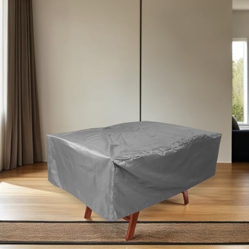 Alipis Foosball Table Cover Waterproof Gray 210d Polyester 160x115x50cm Dustproof UV Resistant Table Protector for Indoor Outdoor Game Room
