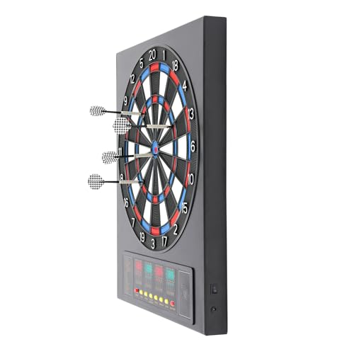 Electronic Dartboard, Electric Dart Boards for Adults with LED Display, Electronic Scoreboard, 12 Darts Soft Tip Digital Dart Board with Voice Announcer, Up to 16 Players