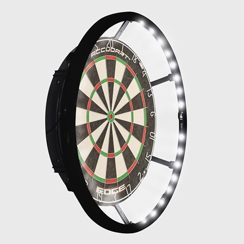 Accudart Vortex LED Surround - Tournament Style - 360 Degree Bright LED Lighting - Fits Traditional 18" Boards - Attaches Together in Minutes