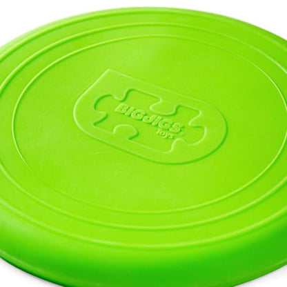 Bigjigs Toys Frisbee Flying Disc (Meadow Green) - Silicone Frisbee for Kids, Quality Flying Saucers, Beach Toys & Garden Toys, Holiday Toys for Toddlers - color: Meadow Green