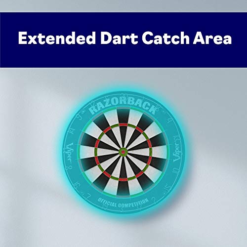 Viper Razorback WDF Accredited, Official Competition Bristle Steel Tip Dartboard Set with Staple-Free Razor Thin Spider Wire Self-Healing
