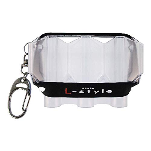 L-style Krystal Flight Case – Hard Shell Case for Dart Flights – Holds 1 Set of 3 Flights - color: Clear