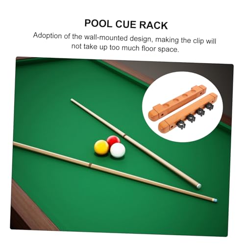 Outanaya Pcs Wall Mount Cue Rack Pool Stick Rack Wooden Billiard Cue Holder Wall-mounted for Billiards