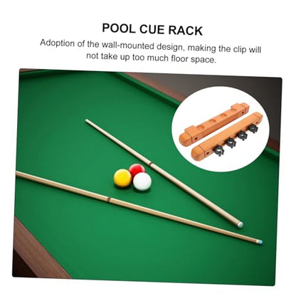 Outanaya Pcs Wall Mount Cue Rack Pool Stick Rack Wooden Billiard Cue Holder Wall-mounted for Billiards