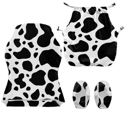 Gaming Chair Cover Stretch Washable Office Computer Desk Chairs Covers with 2 Pcs Armrest Cover, Armchair Slipcover with Zipper Gamer Room Decor, Black Cow Print White - color: Black Cow Print White