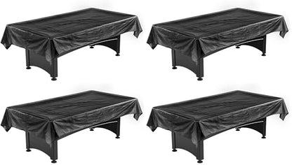 Hathaway Pool Table Billiard Dust Cover, Black, 7-8-Feet (Pack of 4) - size: 7-8-Feet (Pack of 4)