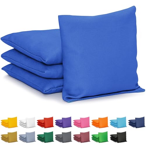 GoSports Classic Cornhole Bean Bags Set of 4-16 Colors Available - Regulation All Weather, Mix and Match - color: Royal Blue