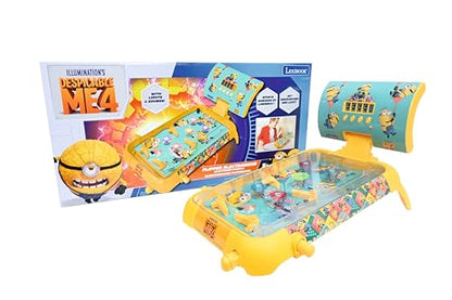 Lexibook, Despicable Me, Electronic Table Pinball, Action & Reflex Games for Kids and Family, LCD Screen, Light and Sound Effects, Yellow/Blue, JG610DES