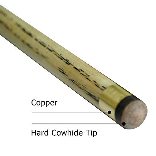 57" 3/4 Jointed Billiard/Pool/Snooker Cue Set 5 Face-Spliced Ash Shaft with A Leather Cue Case - color: T3SC69