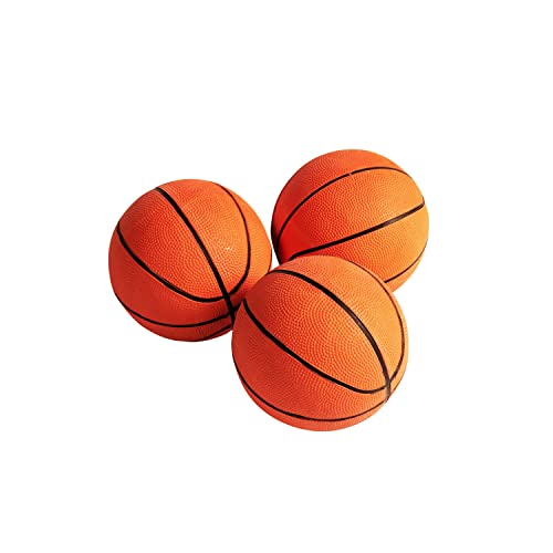 Hall of Games EZ Fold Premium Indoor Arcade Basketball Game with Steel Frame and Polycarbonate Backboard, Dual Shot Electronic Scoring with 6 Size 3 Balls Included, Perfect for Basement Game Rooms - style: Orange (3-Pk Balls)