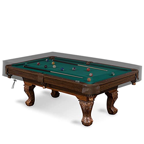 amberr Billiard Pool Table Cover,Waterproof Fade Resistant Windproof Scratch Resistant Covers Cover for Pool Table Snooker Billiard Table (Black, 7FT: 92x52x8in) - color: Black, size: 7FT: 92x52x8in