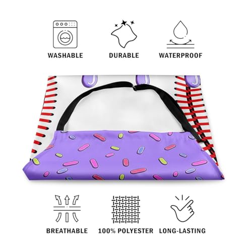 Castle Fairy Ice Cream Drip Baseball Kids Kitchen Apron - color: Purple