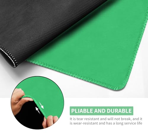 Large Tabletop Game Playmat - Poker, Mahjong, Card and Roleplaying Games - Water and Stain Resistant Non-Slip Desk Mat With Thick Stitched Edge Cushioned Rubber (240 * 120cm * 2mm) Green - color: Green, size: 240 x 120 x 0.2 cm