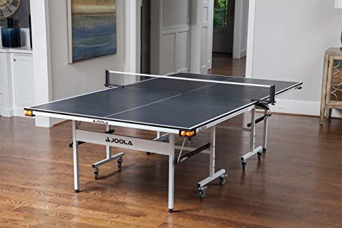 JOOLA Rally TL Professional MDF Indoor Ping Pong Table w/Quick Clamp Table Tennis Net & Post Set - 10 Minute Easy Assembly - Corner Ball Holders - Tournament Quality - Includes Playback Mode - size: 15mm
