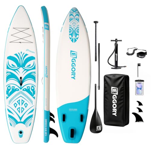 Inflatable Paddle Board,Stand Up Paddle Board Set, Extra Wide SUP Board with Removable Fin, Floating Paddle, Hand Pump, Waterproof Phone Pouch,Traveling Board - color: TT green
