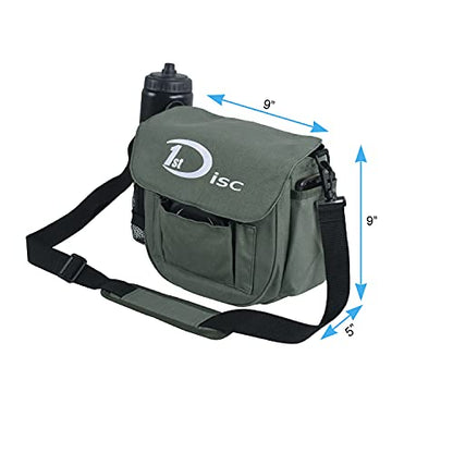 Disc Golf Set- Putter, Mid-Range, Driver, Mini Disc, Towel with Bag - color: Green