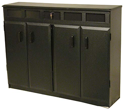 Venture Horizon Top Load Media Cabinet - Black - color: Black-finish