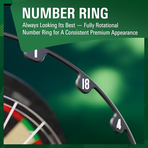 Target Darts Aspar Dart Board | Steel Tip Dartboard with Self Recovering Sisal Bristles & Rotational Score Ring | Thin Wire Regulation Competition Size Dart Board Set | Professional Darts Accessories