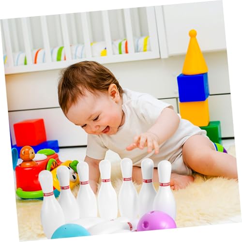 1 Set Childrens Bowling Kit Parent Interactive Sports Pins Balls Safe Material Fun for Family Parties and Kindergarten Activities Random Color