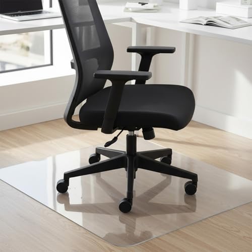 1.5mm Thick PVC Clear Chair Mat for Hardwood Floor, Waterproof Heavy Duty Floor Protector Mats, Non-Slip Transparent Desk Chair Mat for Home Office, Floor Mat for Rolling Chairs