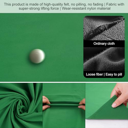 Pool Table Felt,8.53'/ 9' Billiard Cloth with 6 Pcs Cloth Strips and Staple Remover,Gloves,Pool Table Felt Replacement kit for Bars Clubs Family - color: Green, size: 8.53FT-Thickened