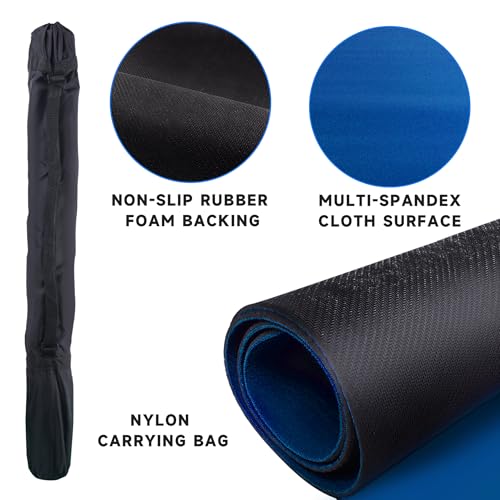 GSE Games & Sports Expert 32 x 32 Inches Rubber Anti-Slip Playmat, Mahjong, Dominoes, Poker Cards and Board Games Tabletop Cover Mat with Carrying Bag (Blue) - color: Blue, size: 1-Pack