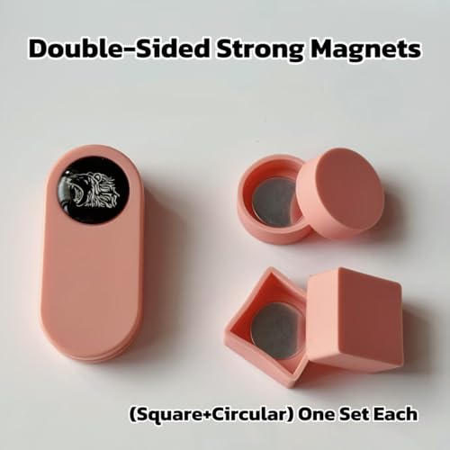 Silent Chalk Holder,Billiards Magnetic Square & Round Pool Cue Chalk Holder,Pool Cue Chalk Holder - color: Pink