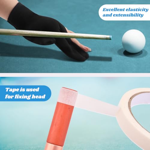 11 in 1 Billiards Pool Cue Tip Shaper, Portable Pool Cue Tips Repair Kit Pool Cue Tip Tool Professional Cue Stick Tool Kit for Replacement and Shaping Cue Tips