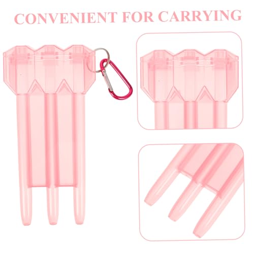 KESYOO Portable Darts Case Bag Hard Shell Dart Storage Box Lightweight Organizer - color: Pink
