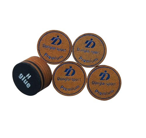 5PCS Packed Premium Laminated Billiard Cue Tips, Laminated Pool Cue Tips, Max Grip Power Cue Tips - size: H Hardness