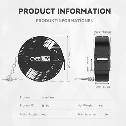 CyeeLife Retractable Dartboard Measure and Oche Guide,Darts Oche Tape Measure for Easy Set Up