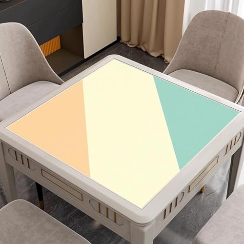 Card Gaming Mat Table Top Cover Topper Card Game Mat Square Mahjong Table Cover Mahjong Mat with Carrying Bag(Yellow,95cm/37.4in) - color: Yellow, size: 95cm/37.4in